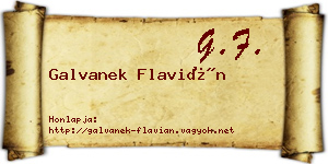 Galvanek Flavián névjegykártya